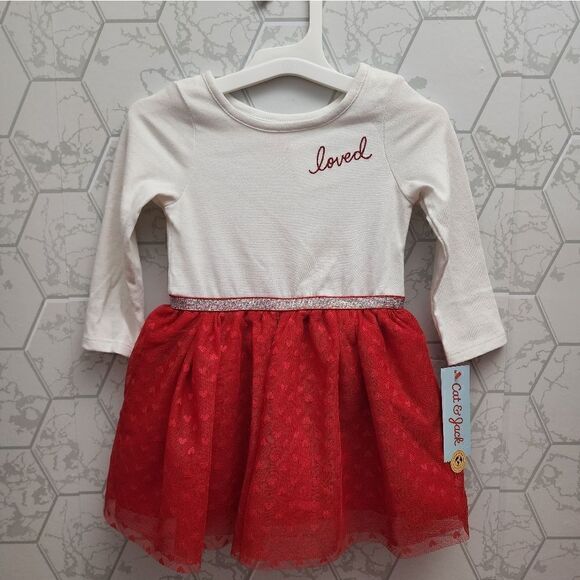 Nwt Girl's Holiday Christmas Valentine's Day Tutu Dress  - Picture 4 of 6